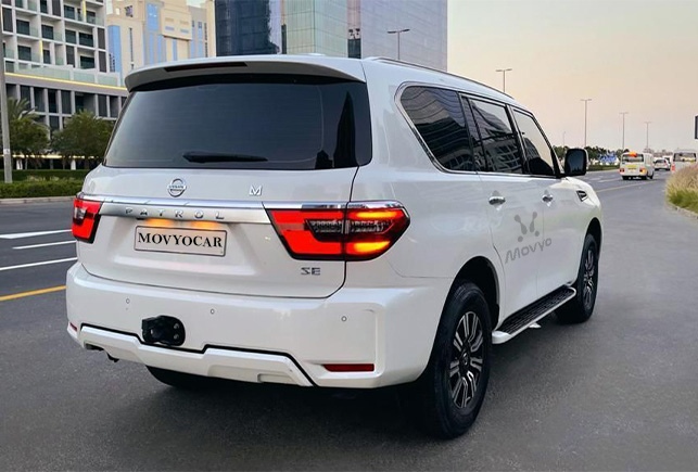 Movyocar Nissan Patrol White car rental in dubai