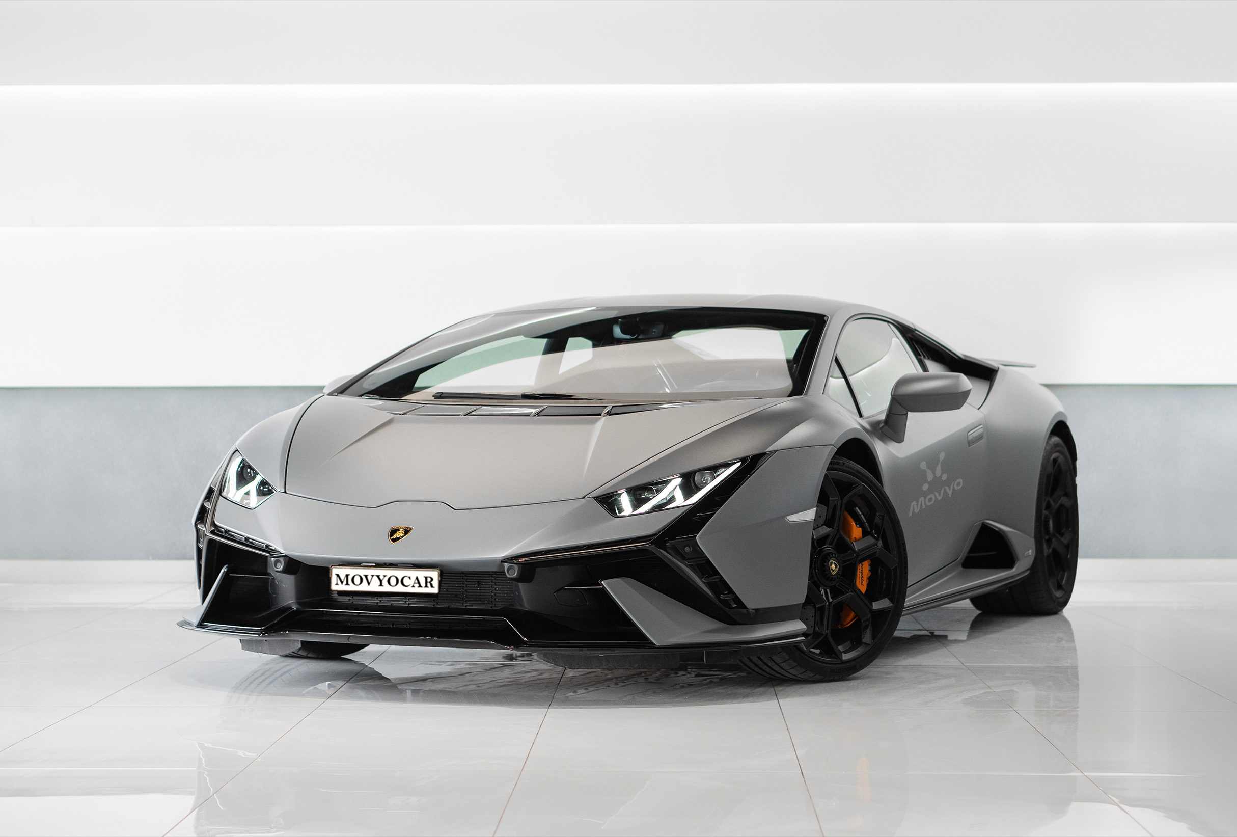 Movyocar Lamborghini Huracan Tecnica Gray car rental in dubai