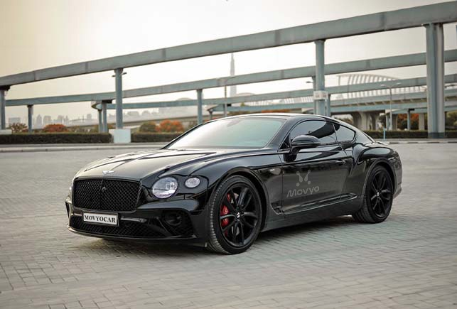 Movyocar Bentley Continental Gt Black car rental in dubai
