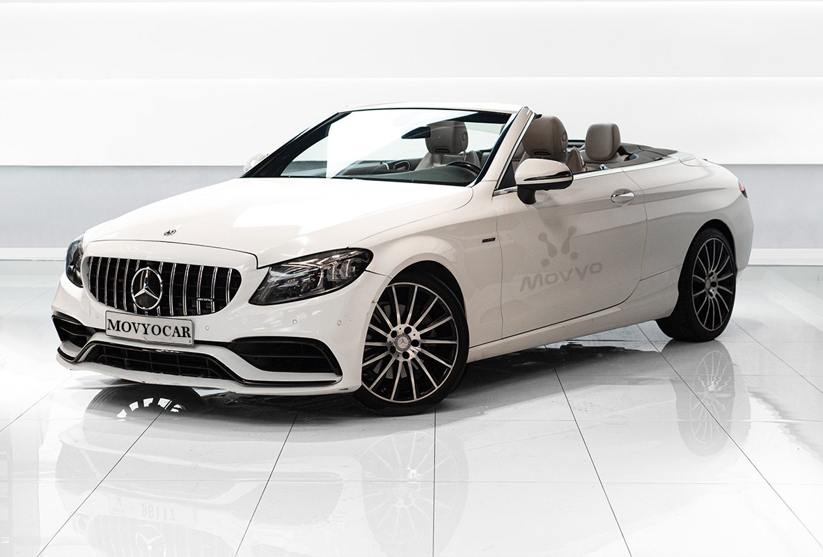 Movyocar Mercedes C300 Convertible White car rental in dubai