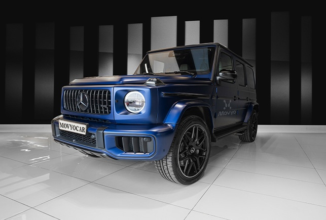 Movyocar 2025 Mercedes G63 Blue car rental in dubai