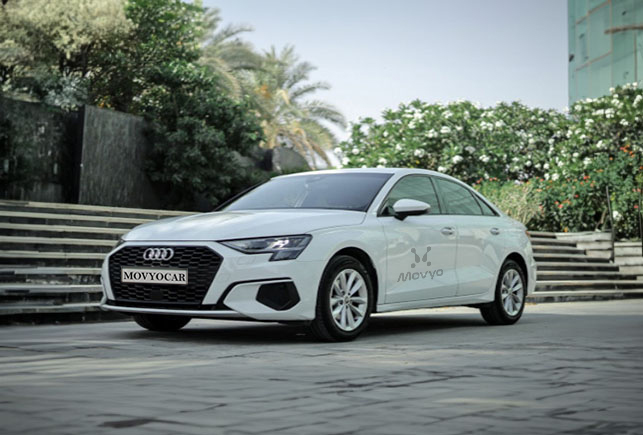 Movyocar Audi A3 White car rental in dubai
