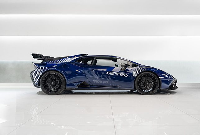 Movyocar Lamborghini Huracan Sto Blue 1 car rental in dubai