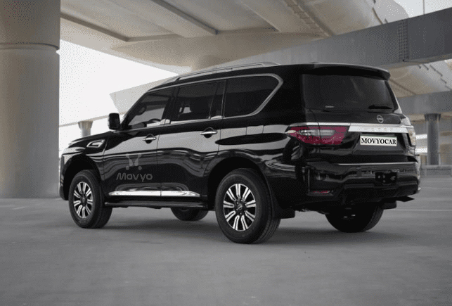 Movyocar Nissan Patrol Black car rental in dubai