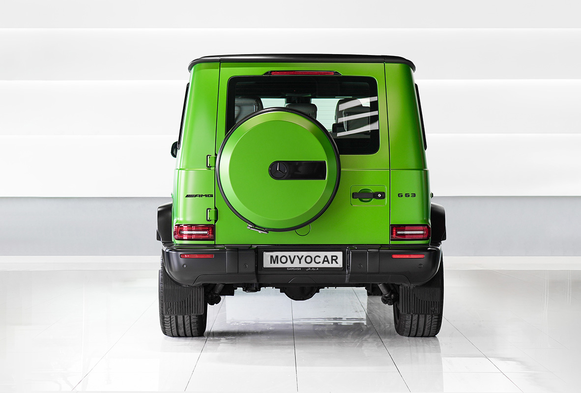 Movyocar Mercedes G63 Green car rental in dubai