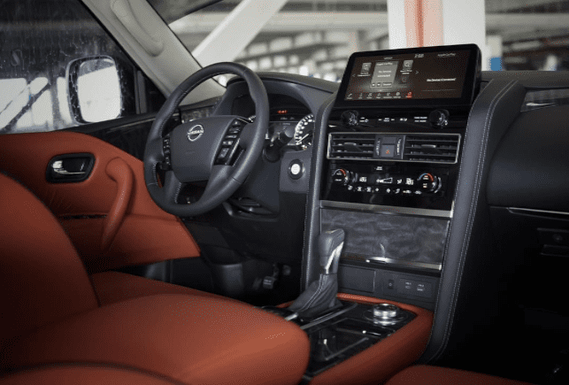 Movyocar Nissan Patrol Black car rental in dubai