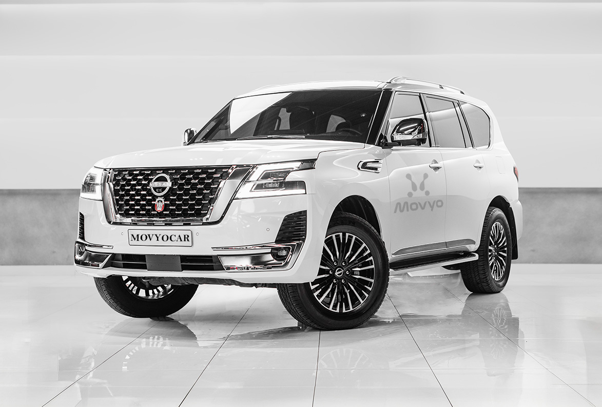 Movyocar Nissan Patrol Off White car rental in dubai