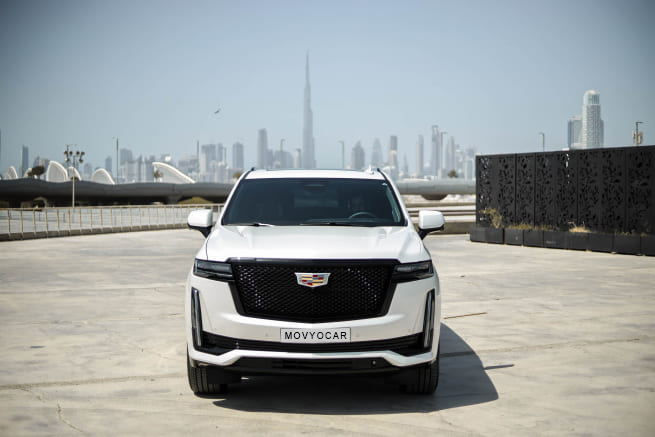 Movyocar Cadillac Escalade White car rental in dubai