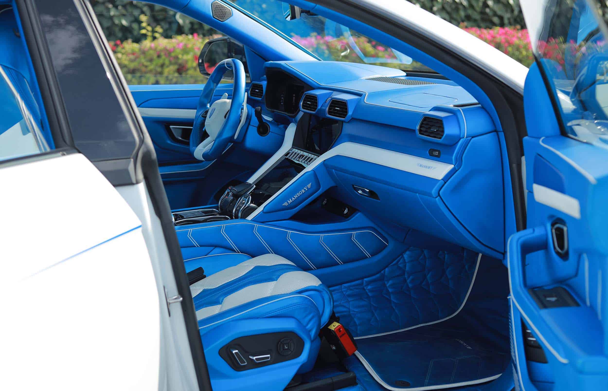 Movyocar Lamborghini Urus Mansory White car rental in dubai