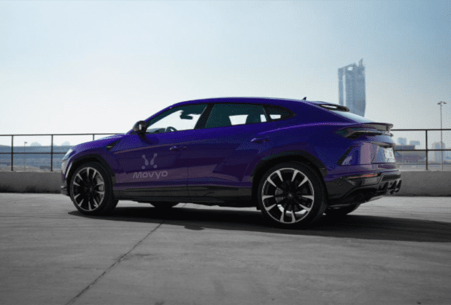 Movyocar Lamborghini Urus Purple car rental in dubai