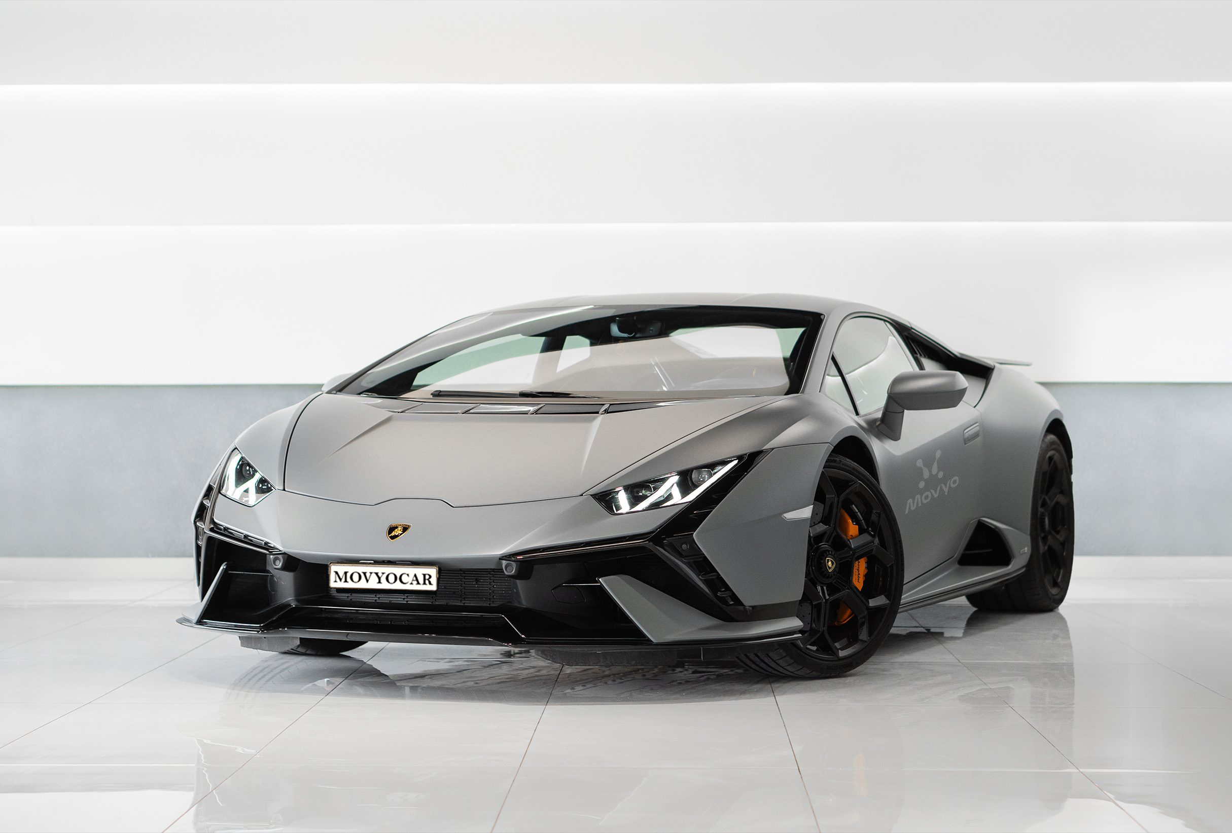 Movyocar Lamborghini Huracan Tecnica Gray car rental in dubai