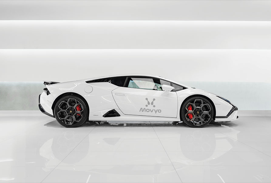 Movyocar Lamborghini Huracan Tecnica White car rental in dubai