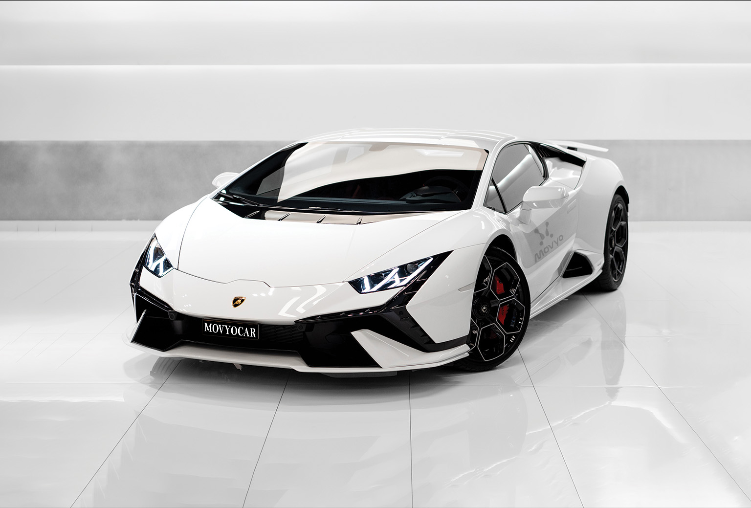 Movyocar Lamborghini Huracan Tecnica White car rental in dubai