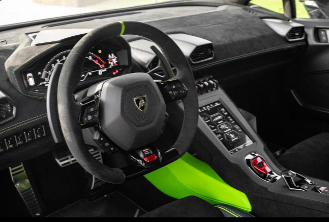 Movyocar Lamborghini Huracan Sto Green Gray car rental in dubai