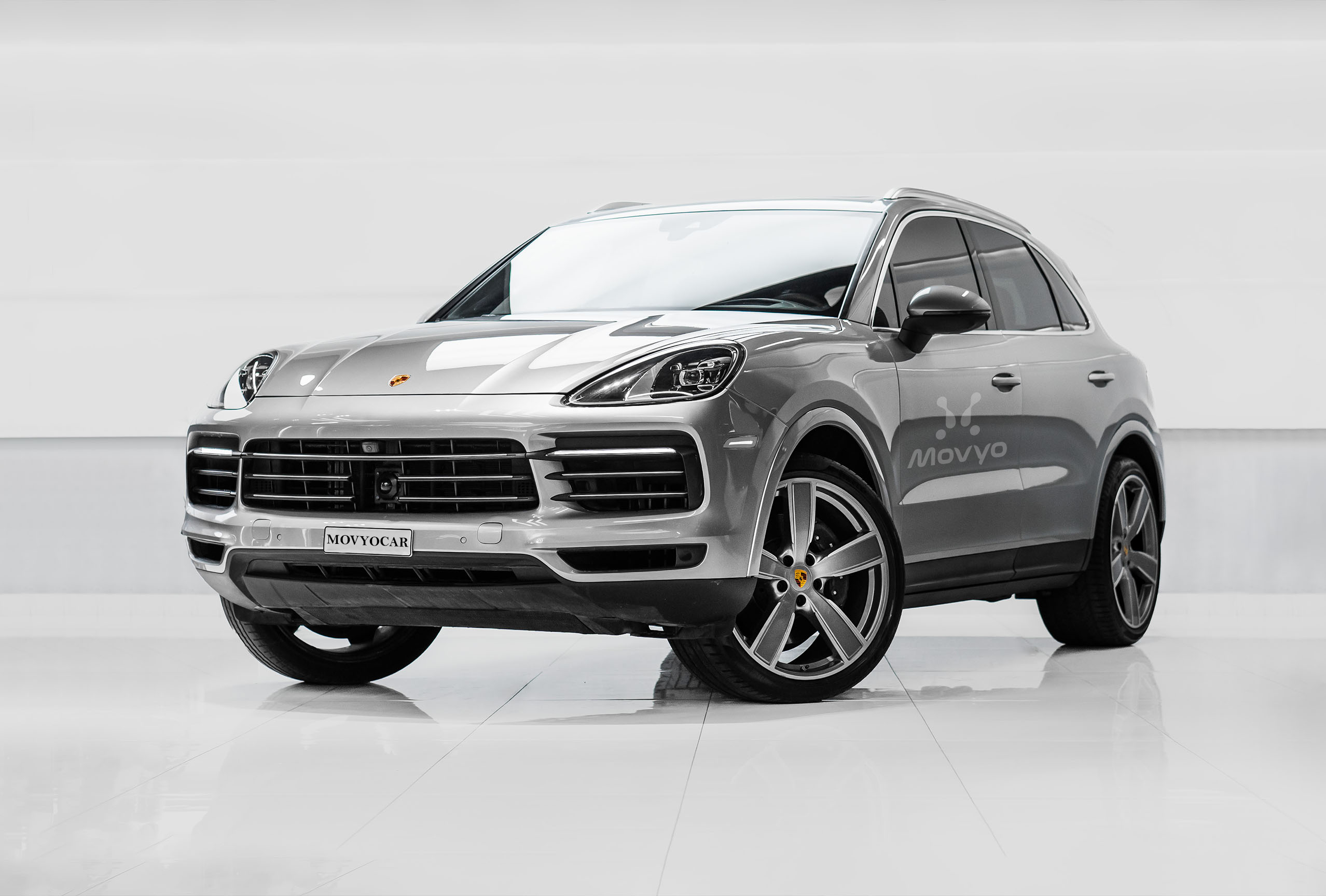 Movyocar Porsche Cayenne Silver car rental in dubai