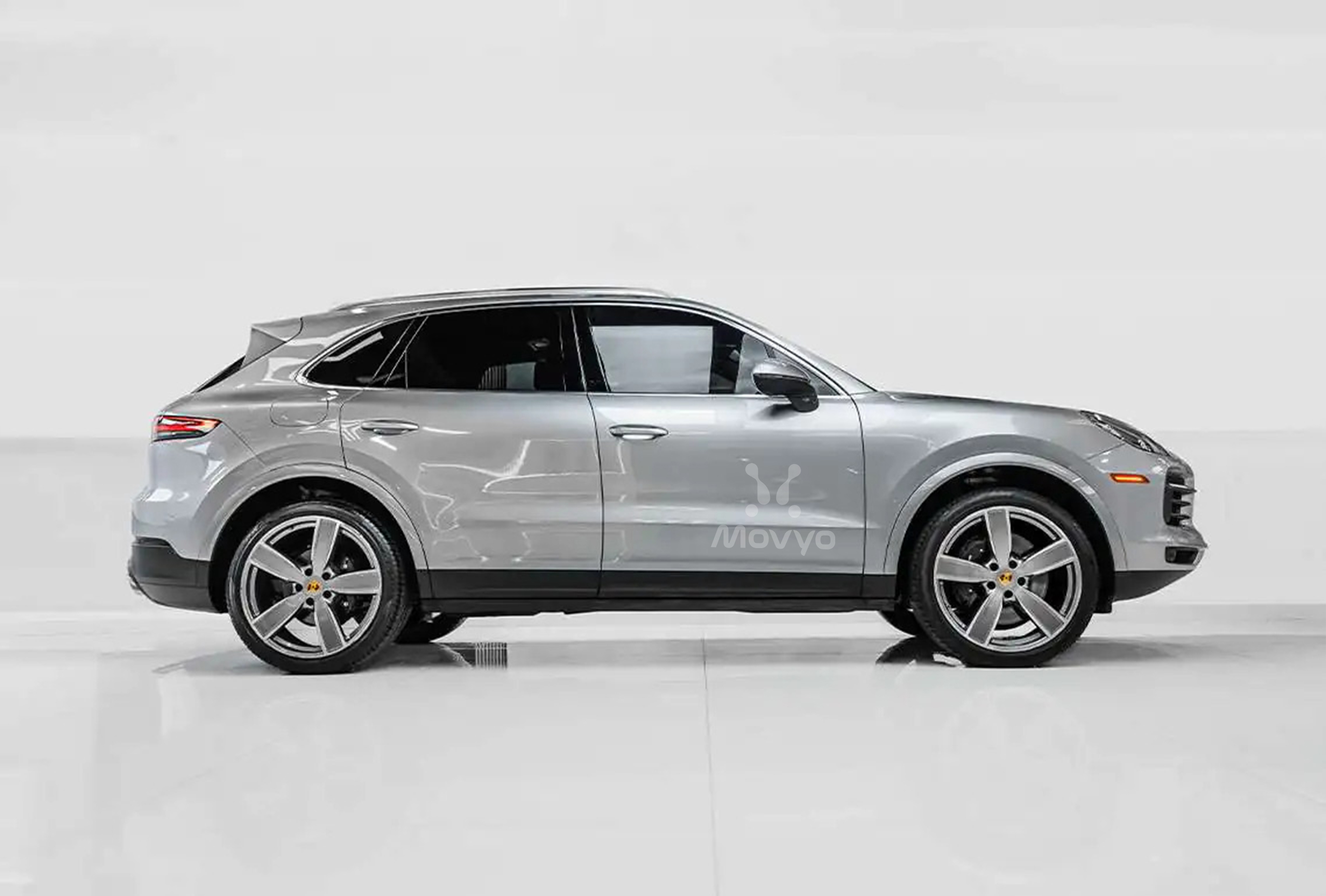 Movyocar Porsche Cayenne Silver car rental in dubai
