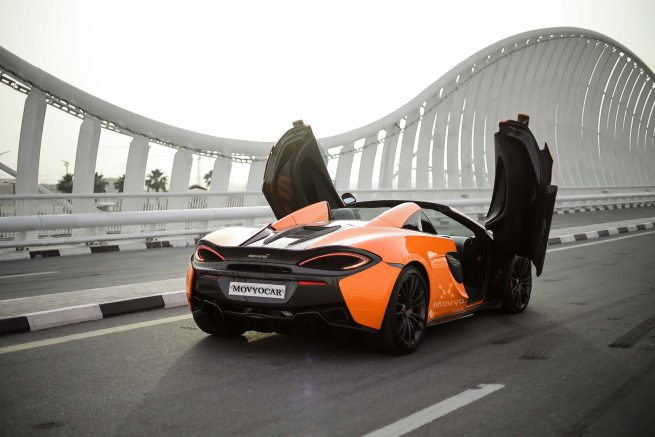 Movyocar Mclaren 570s Spider car rental in dubai