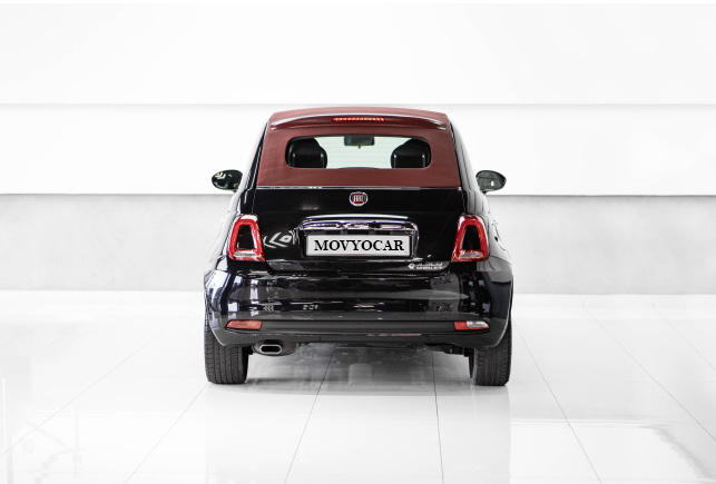 Movyocar Fiat 500 Convertible Black car rental in dubai