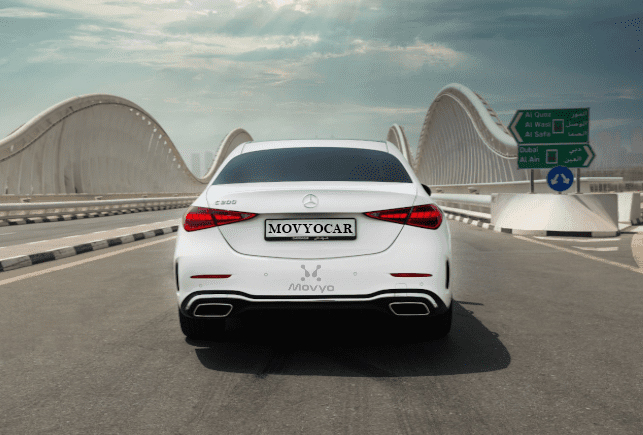 Movyocar Mercedes C200 White car rental in dubai