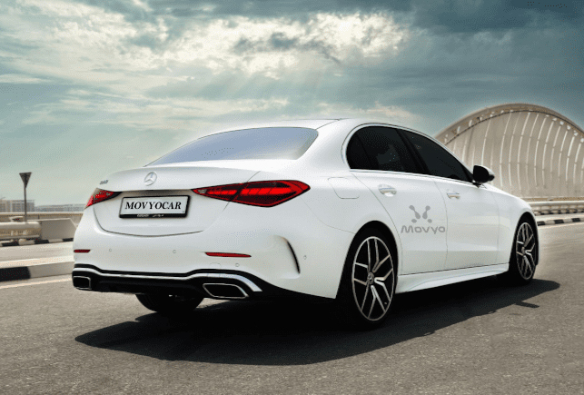Movyocar Mercedes C200 White car rental in dubai