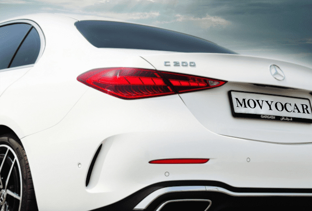 Movyocar Mercedes C200 White car rental in dubai