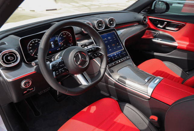 Movyocar Mercedes C200 White car rental in dubai