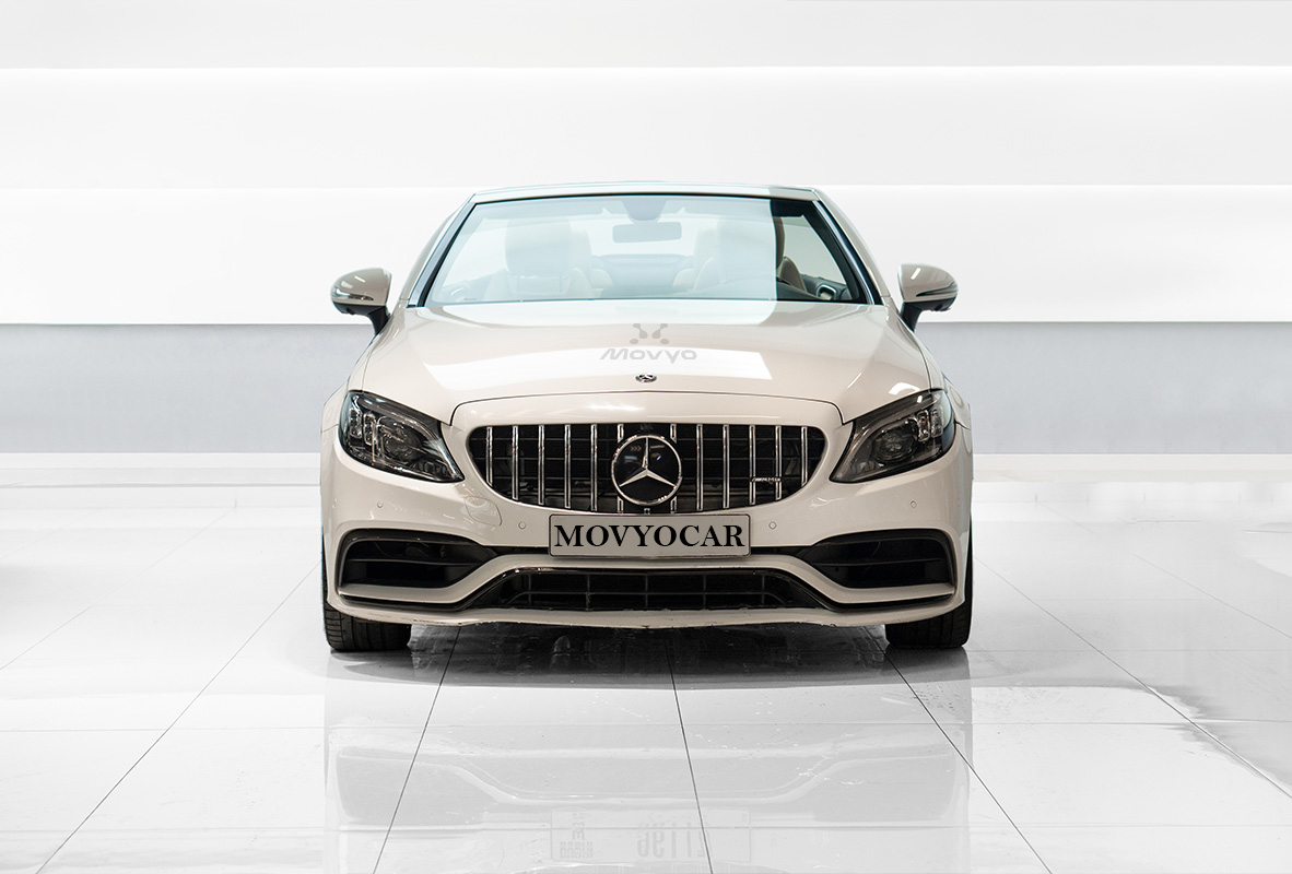 Movyocar Mercedes C300 Convertible White car rental in dubai