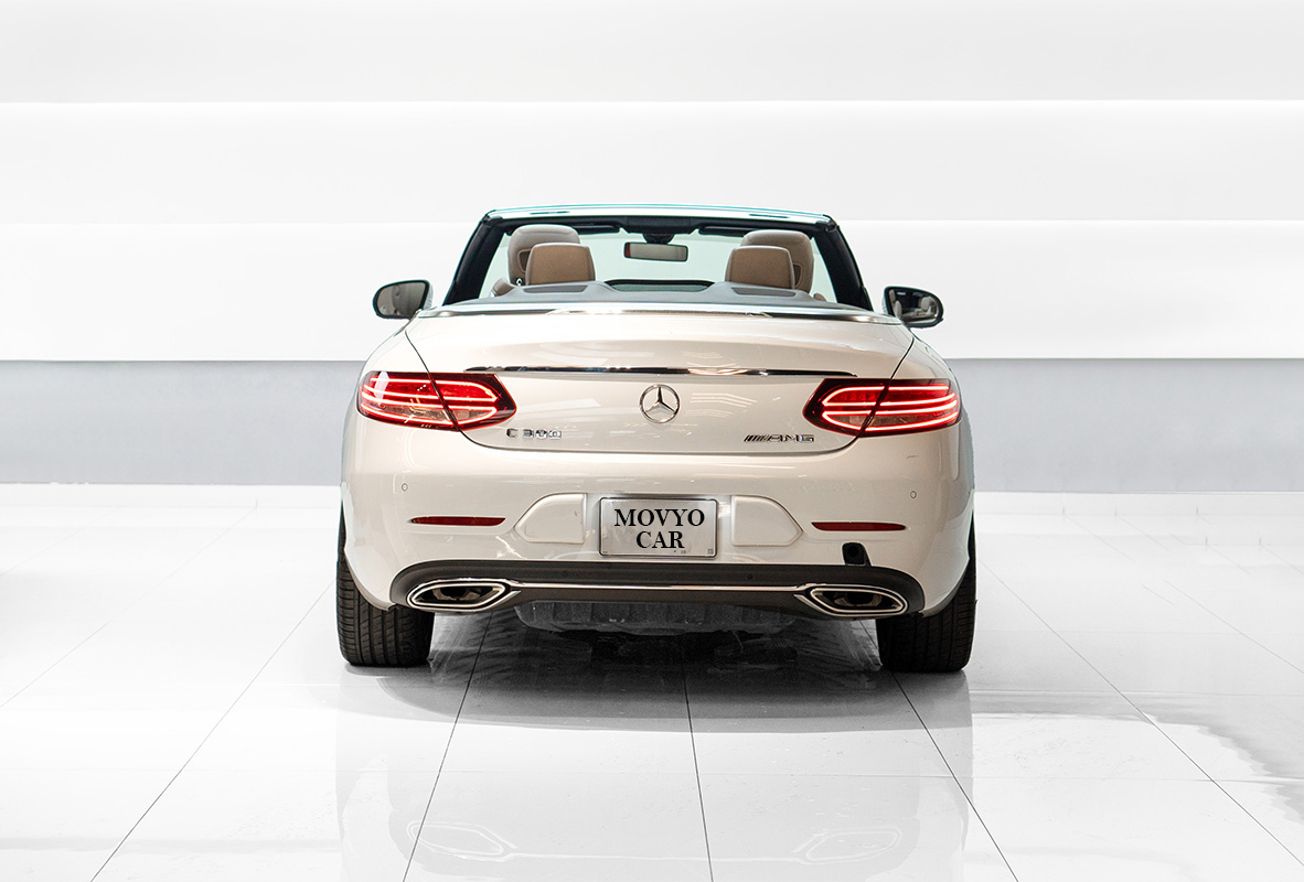 Movyocar Mercedes C300 Convertible White car rental in dubai