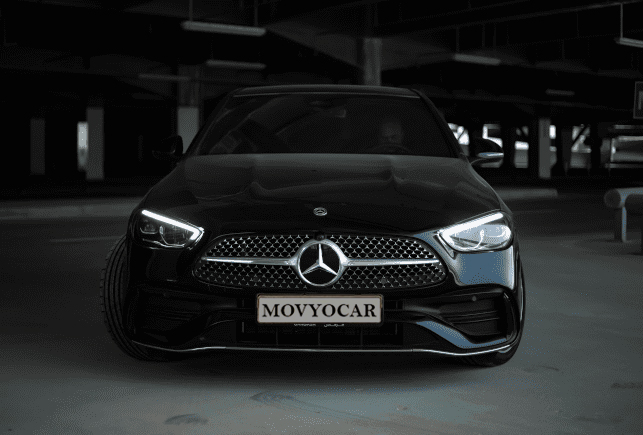 Movyocar Mercedes C200 Black car rental in dubai