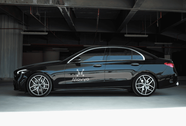 Movyocar Mercedes C200 Black car rental in dubai