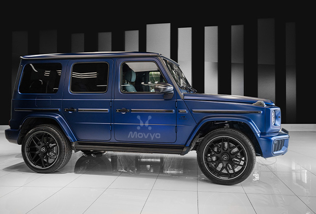 Movyocar 2025 Mercedes G63 Blue car rental in dubai