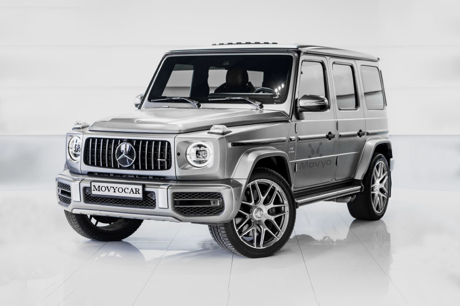 Movyocar Mercedes G63 Silver car rental in dubai