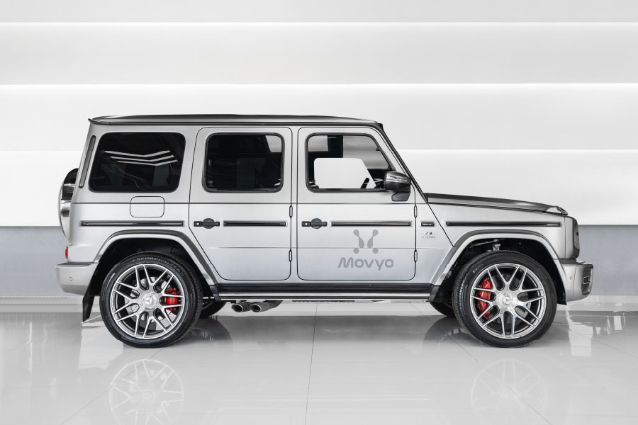 Movyocar Mercedes G63 Silver car rental in dubai