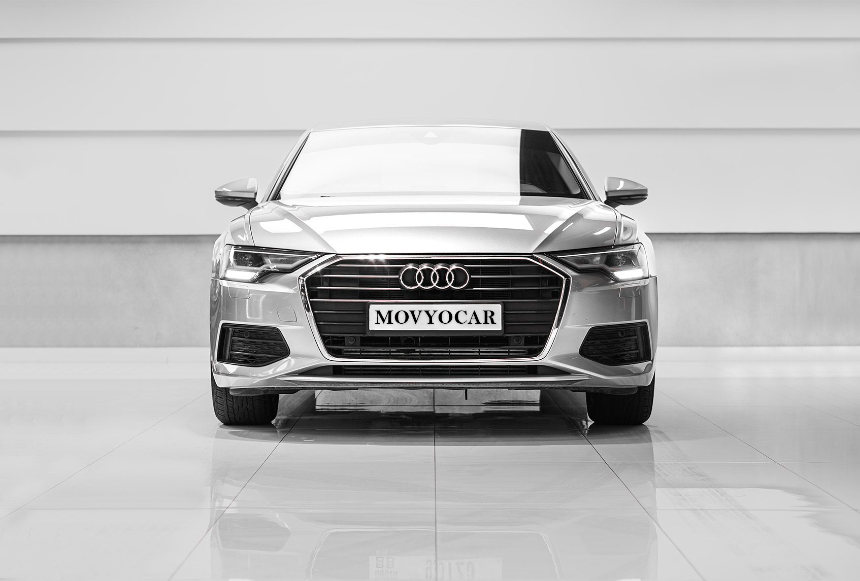 Movyocar Audi A6 White car rental in dubai