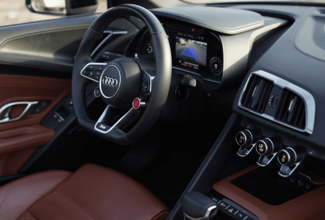 Movyocar Audi R8 V10 Spyder Gray car rental in dubai