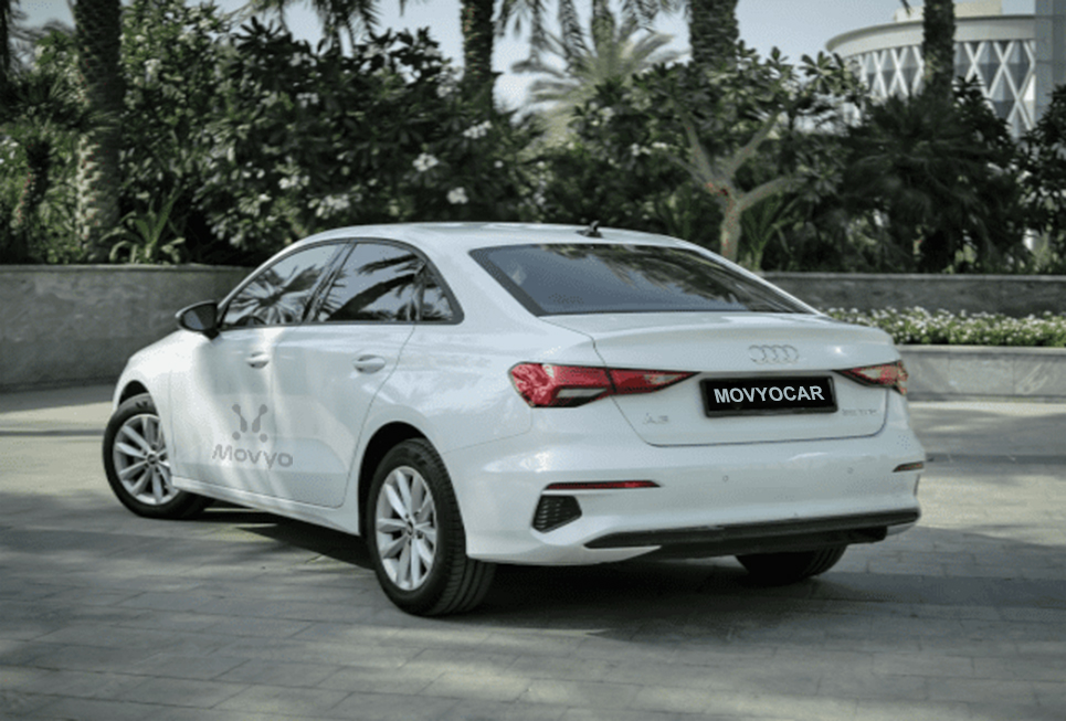 Movyocar Audi A3 White car rental in dubai