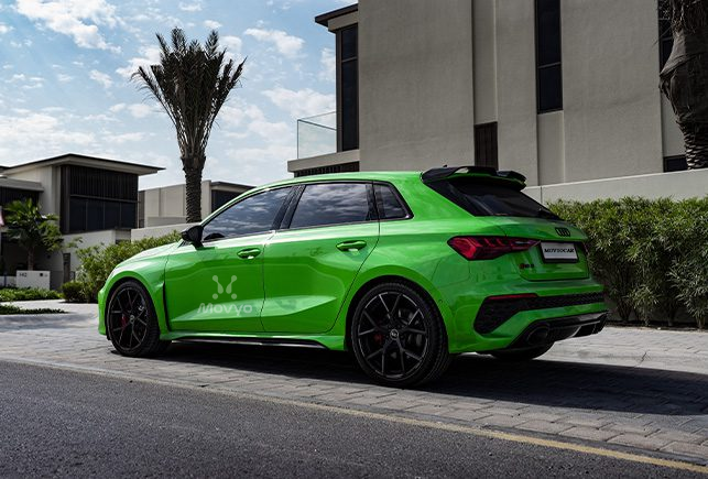 Movyocar Audi Rs 3 Green car rental in dubai