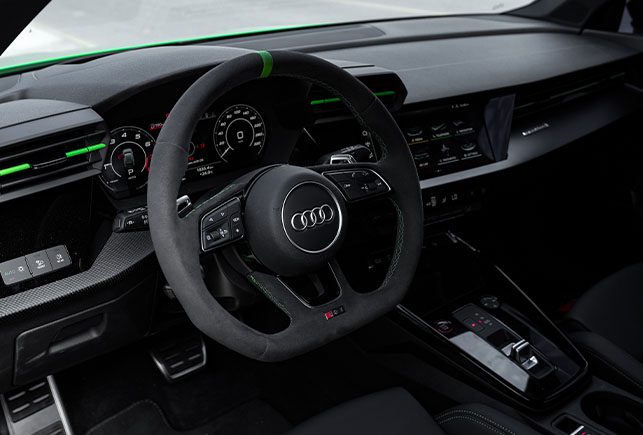 Movyocar Audi Rs 3 Green car rental in dubai