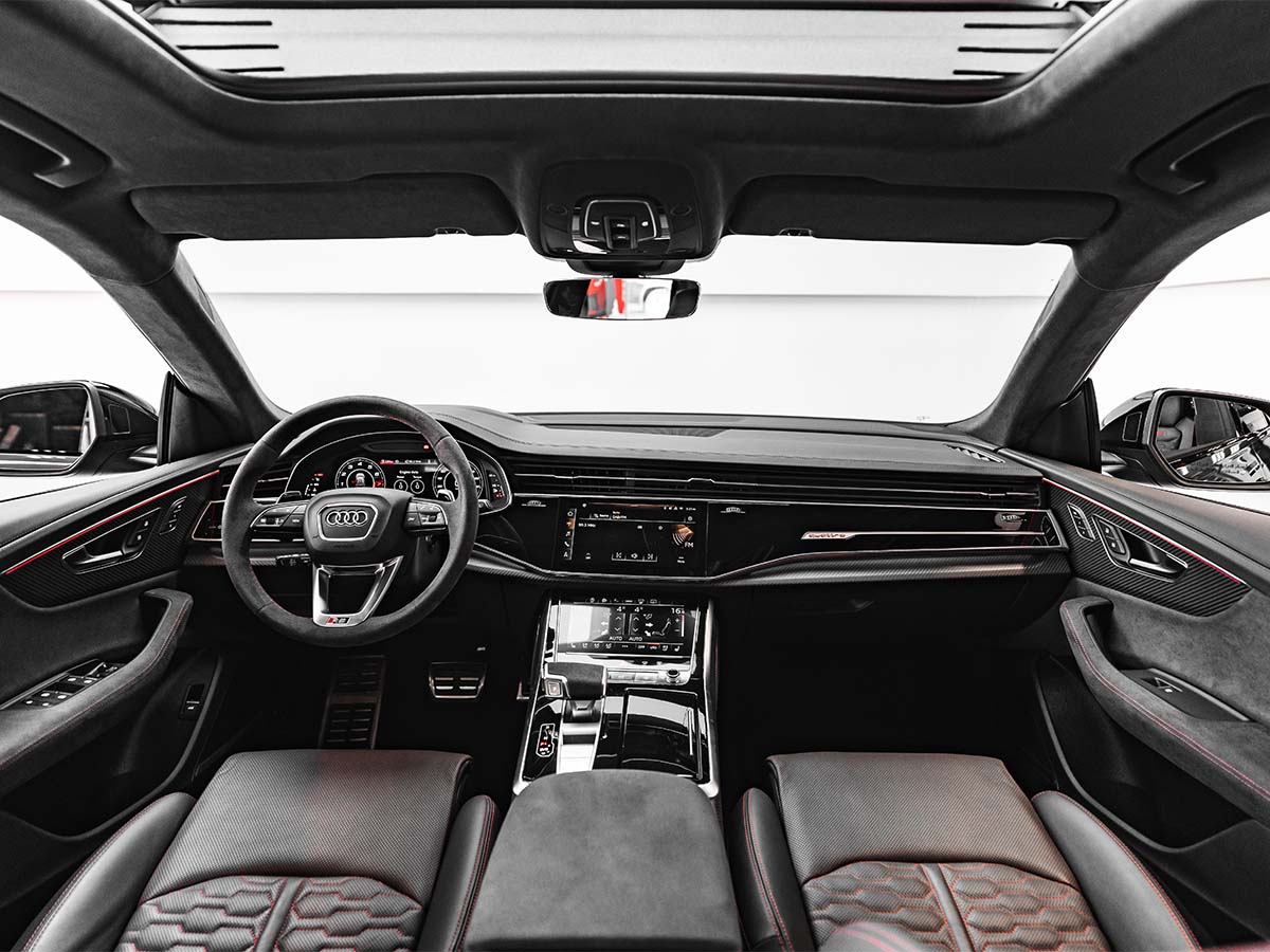 Movyocar Audi Rsq8 Performance Black car rental in dubai